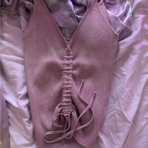 Ruched Knit Tank Top